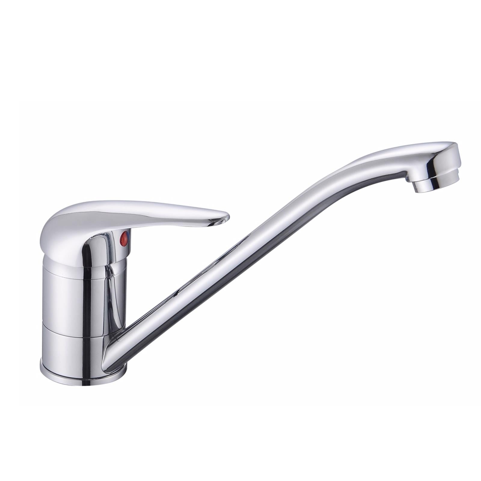 Liquida W01CH 360 Degree Swivel Spout Single Lever Chrome Kitchen Mixer Tap
